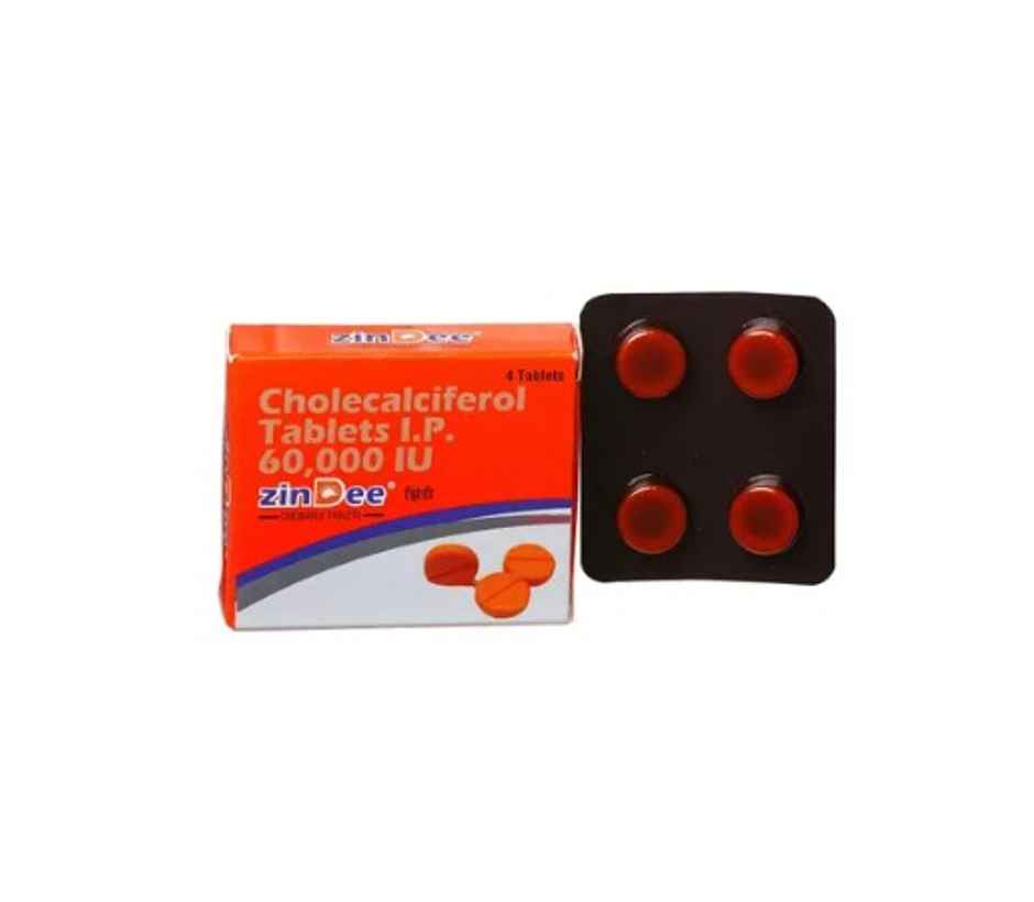 Zindee 60000 IU Vitamin (D3) Chewable Tablet