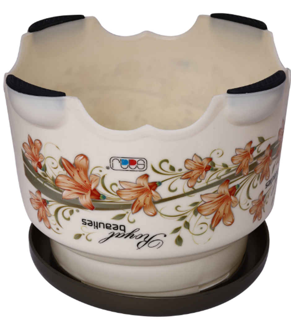 Soham Printed Plastic Stool - Assorted Color