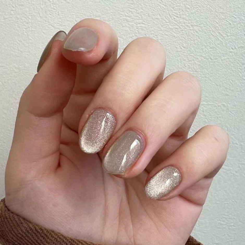 Gush Beauty Nailed It | Reusable Luxury Press On Nails With Application Kit - Wifey Energy Cat Eye