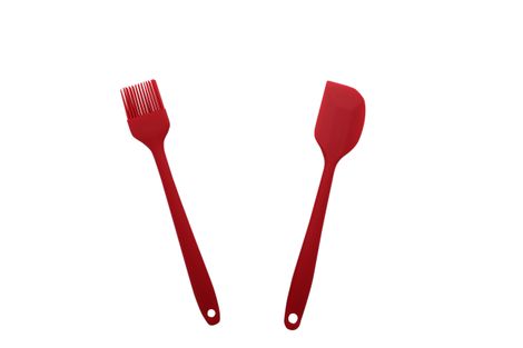 Silicone 2 Pc Brush and Spatula - 8"
