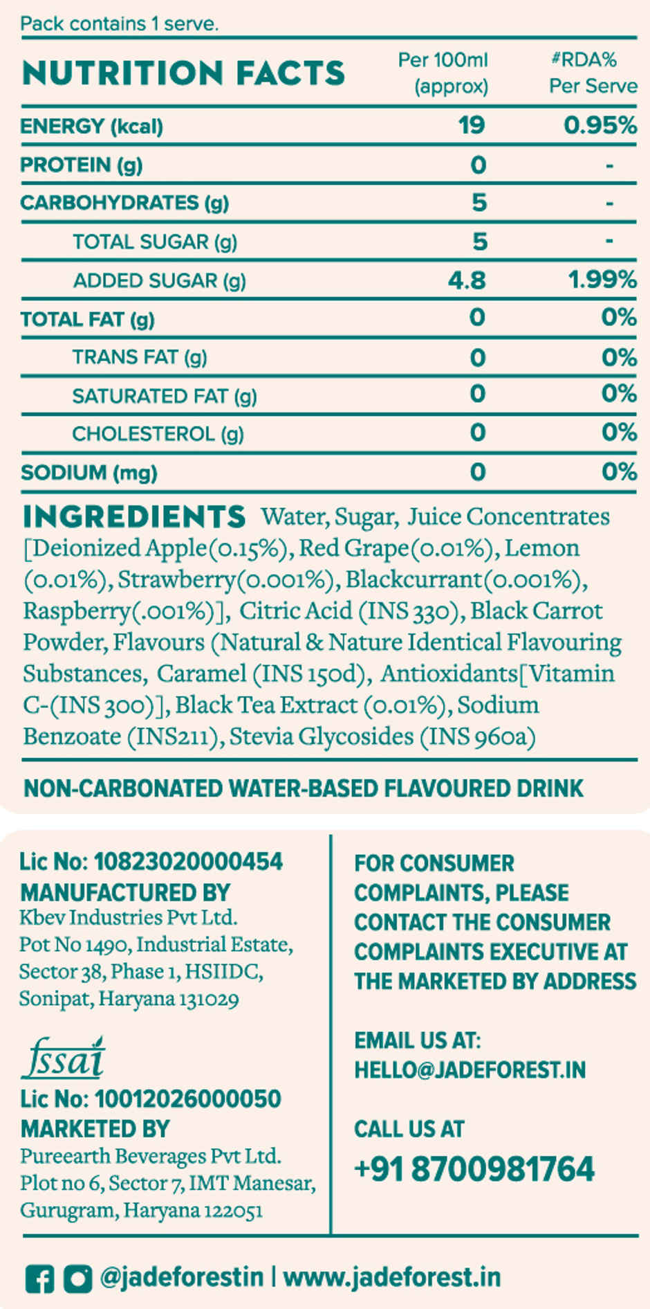 Jade Forest Berry Blush Iced Tea