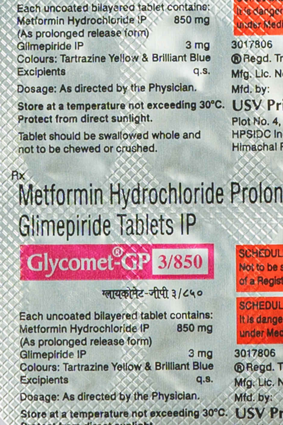 Glycomet-GP 3/850 Tablet PR