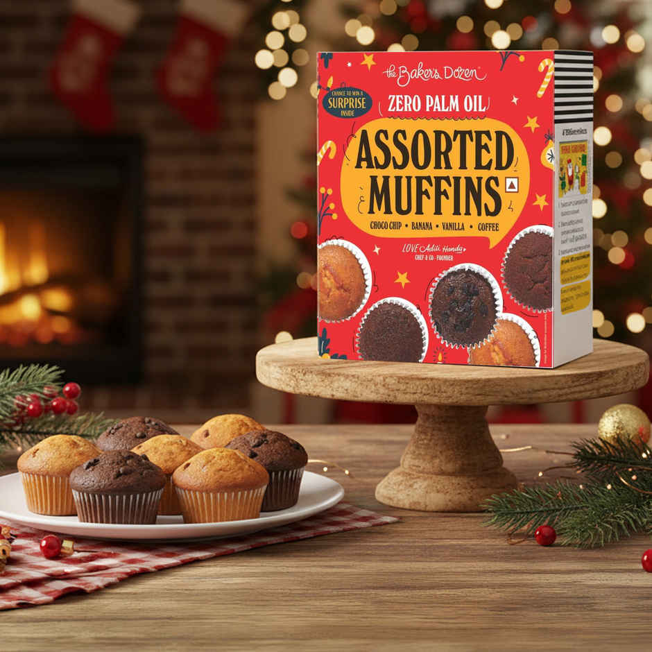 The Baker's Dozen Assorted Muffins | Chocochip Muffin | Vanilla Muffin | Banana Muffin | Cup Cakes