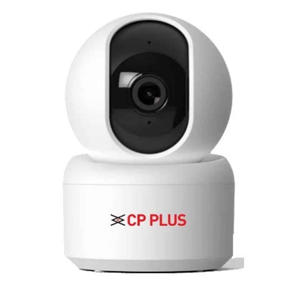 CP PLUS CP-E35A 3 MP Full HD Smart Wi-fi CCTV Camera | 360Degree Pan & Tilt | View & Talk | Motion Alert | Night Vision | SD Card (Up to 128 GB) | Alexa & OK Google | 2-Way Talk | IR Distance 10Mtr - White