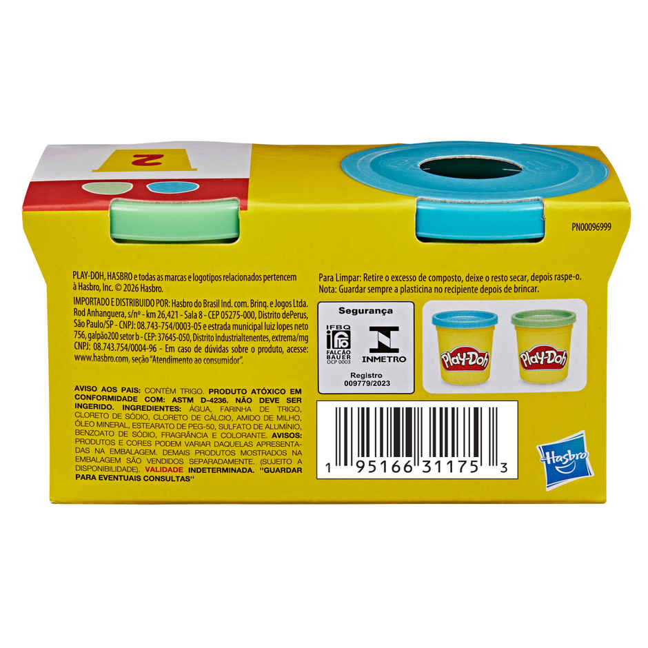 Hasbro Play-Doh Mint Green & Bright Blue Dough
