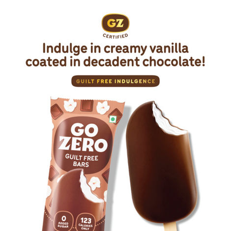 Go Zero Vanilla Chocobar Low Calorie Guilt Free Ice CreamBar