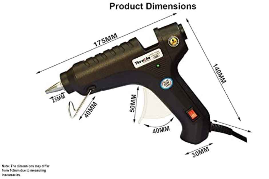 Themisto - Built With Passion Glue Gun With Glue Sticks 40W (10 Pc Glue Sticks,Black)