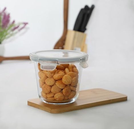 Sanjeev Kapoor Parka Borosilicate Round Container 750 Ml - Set Of 2 Pcs