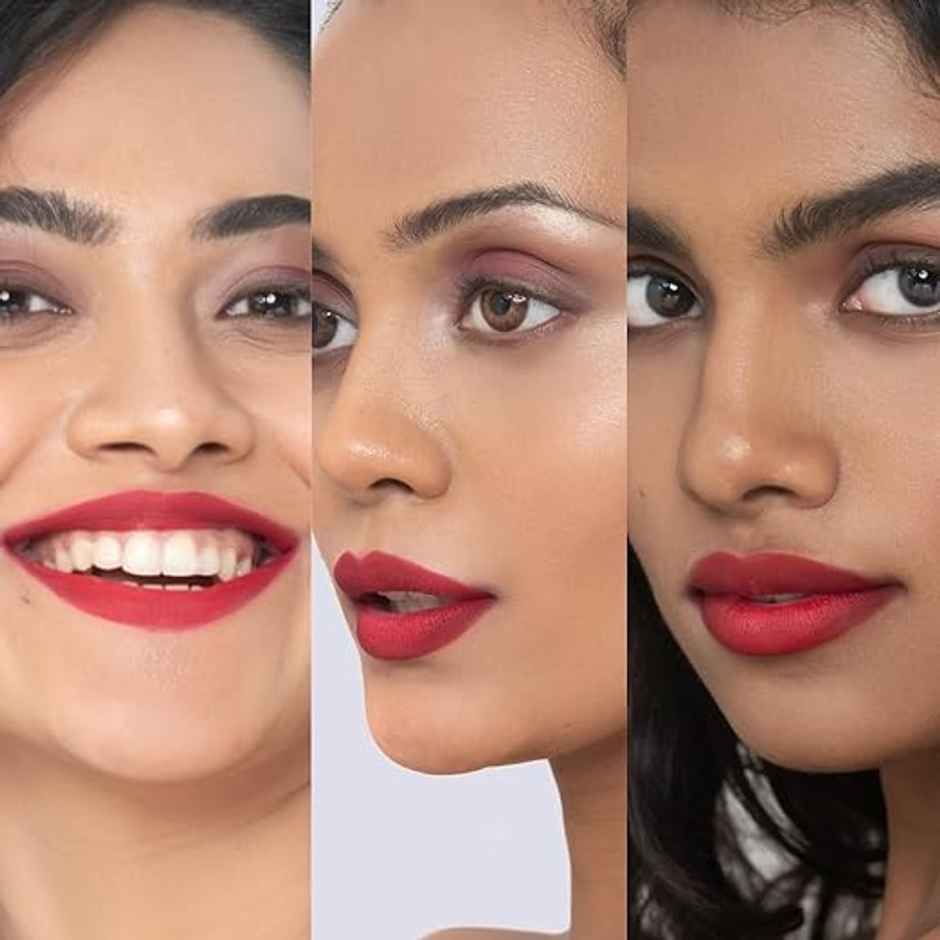 SUGAR Cosmetics Matte Attack Transferproof Lipstick | 17 Grateful Red | Bluish Red/Cool|toned Red