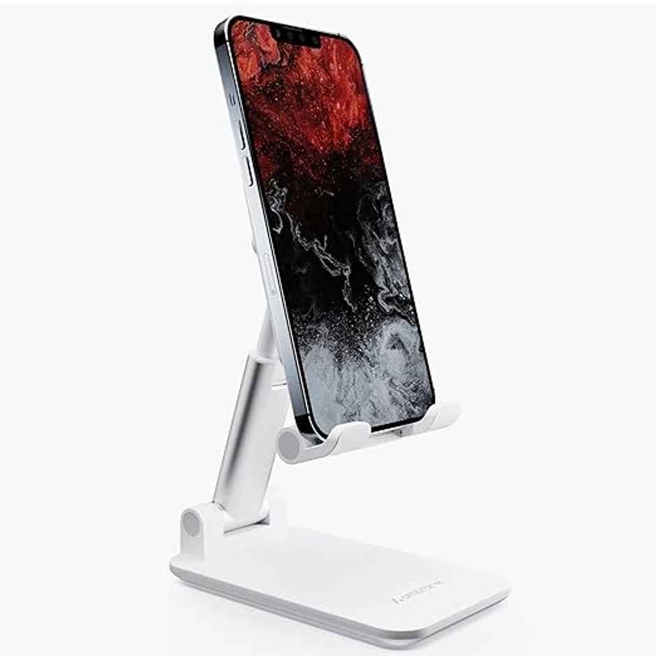 Ambrane Mobile Holding Tabletop Stand, 180 Perfect View, Height Adjustment(Twistand, White)