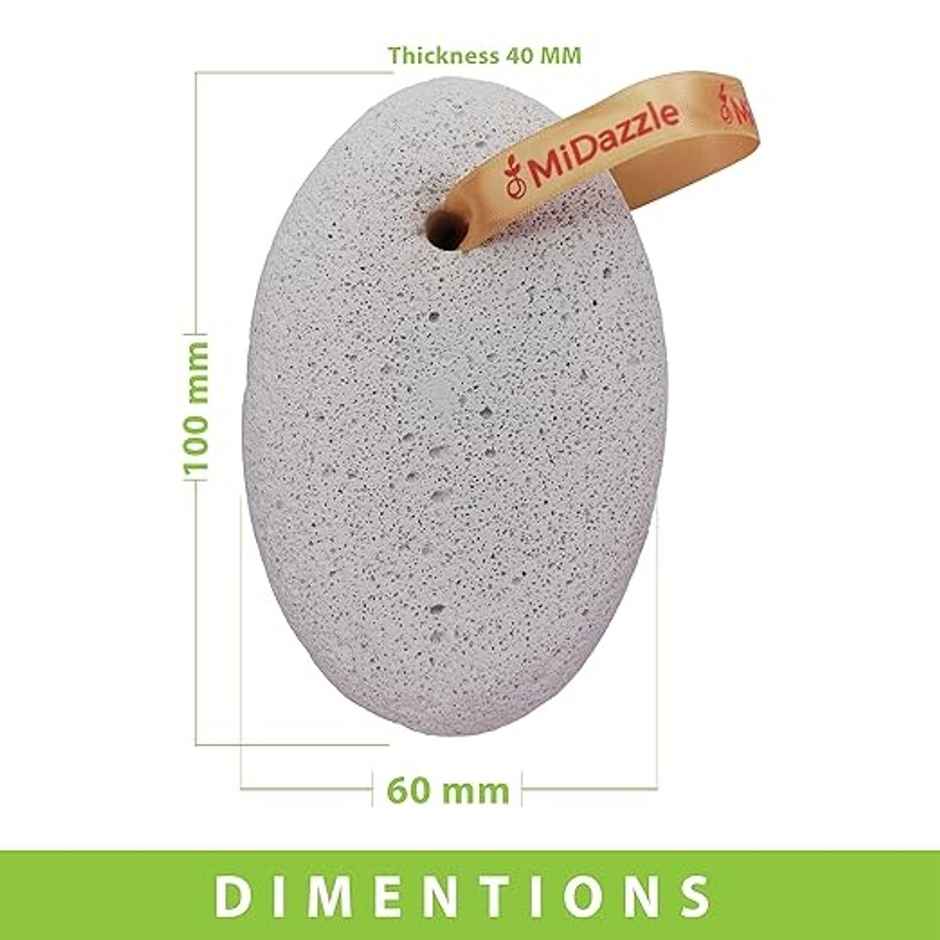 Midazzle Oval Pumice Stone - White, Large |MIPS5105