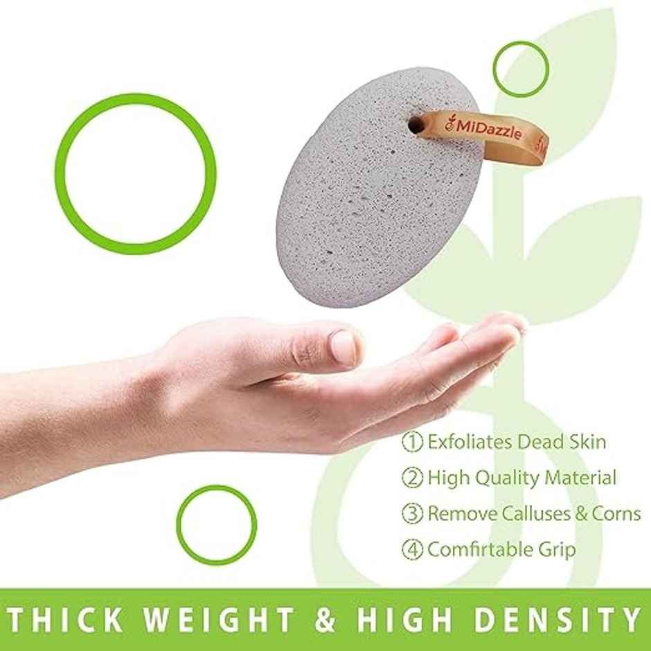 Midazzle Oval Pumice Stone - White, Large |MIPS5105