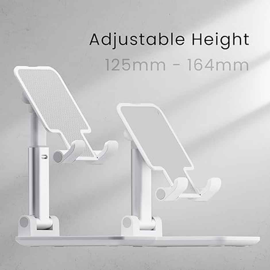 Ambrane Mobile Holding Tabletop Stand, 180 Perfect View, Height Adjustment(Twistand, White)