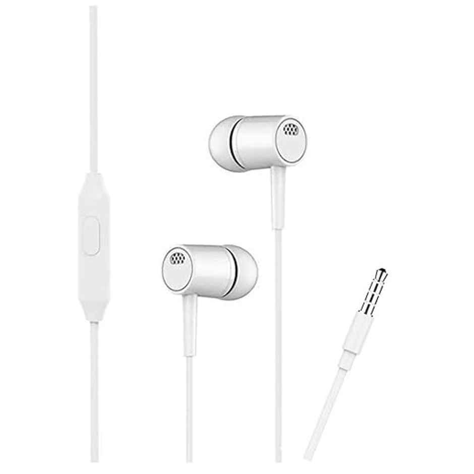 basics IND Wired earphone With Mic | White