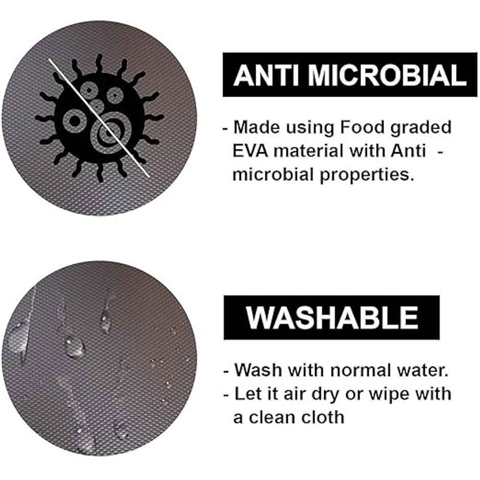 Daluci Multipurpose Eva Anti-Slip BathrooM | Kitchen and Drawer Mat Liner | 45 Cm x 1.5 M | Grey