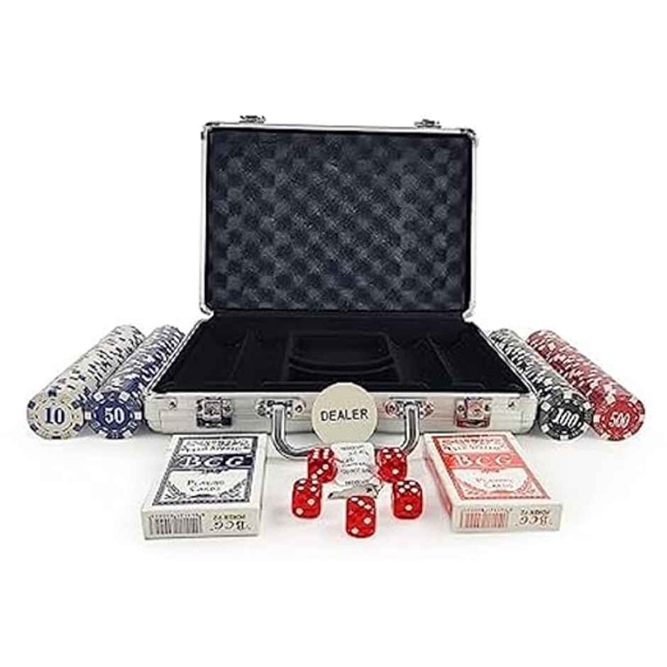 ABK Professional 200 Piece Poker Chip Set with Aluminium Carry Case