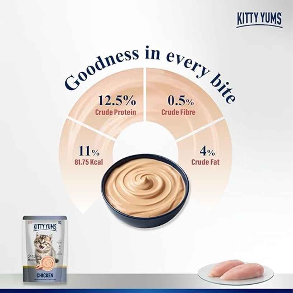 Kitty Yums Chicken Mousse Kitten Wet Cat Food