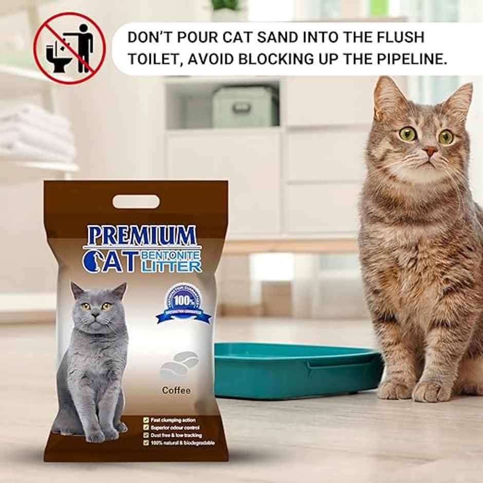 Pets Empire Natural Scoopable Bentonite Ball Cat litter Coffee Scent Combo