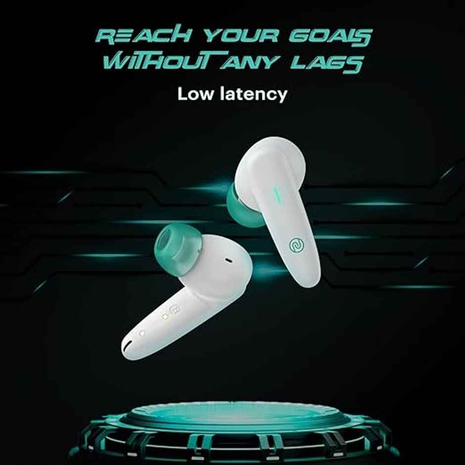 Noise Buds VS402 TWS Earbuds | 50 hours Playtime | Quad Mic with ENC | Bluetooth | Neon White