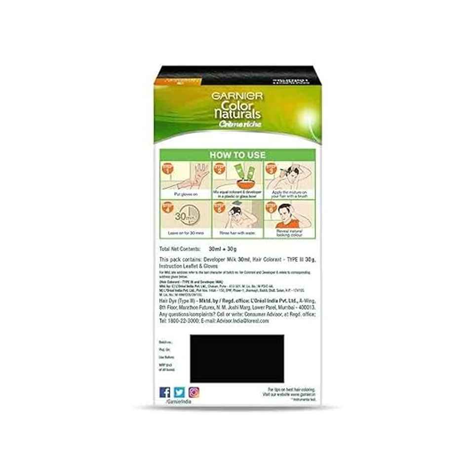 Garnier Color Naturals Hair Color For Men, Shade 3, Darkest Brown