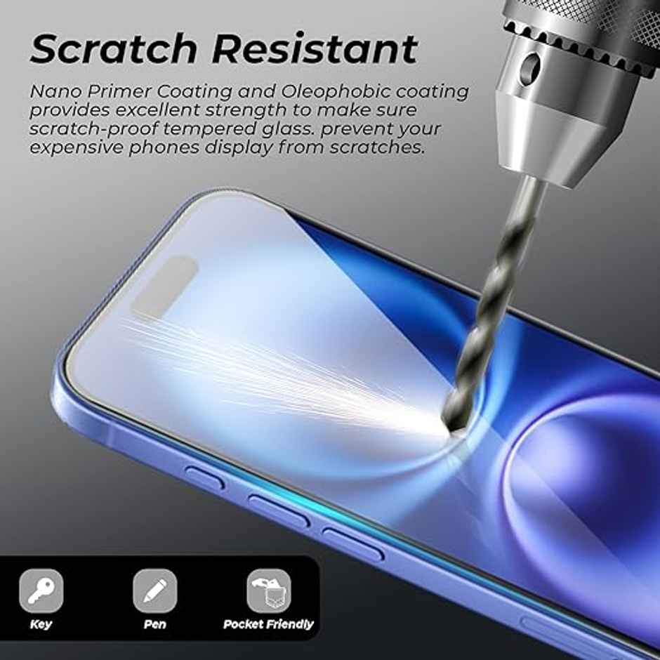 Artistque Tempered Glass for iPhone 16 | iPhone 15 Screen Protector Guard