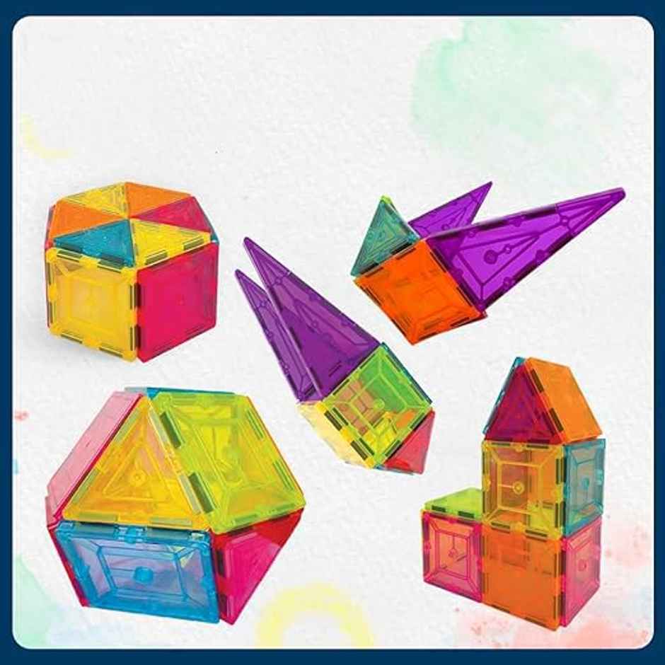 Wembley Magnetic Tiles Building Blocks For Kids Creative Learning Educational Brain Toys (16 Pcs)