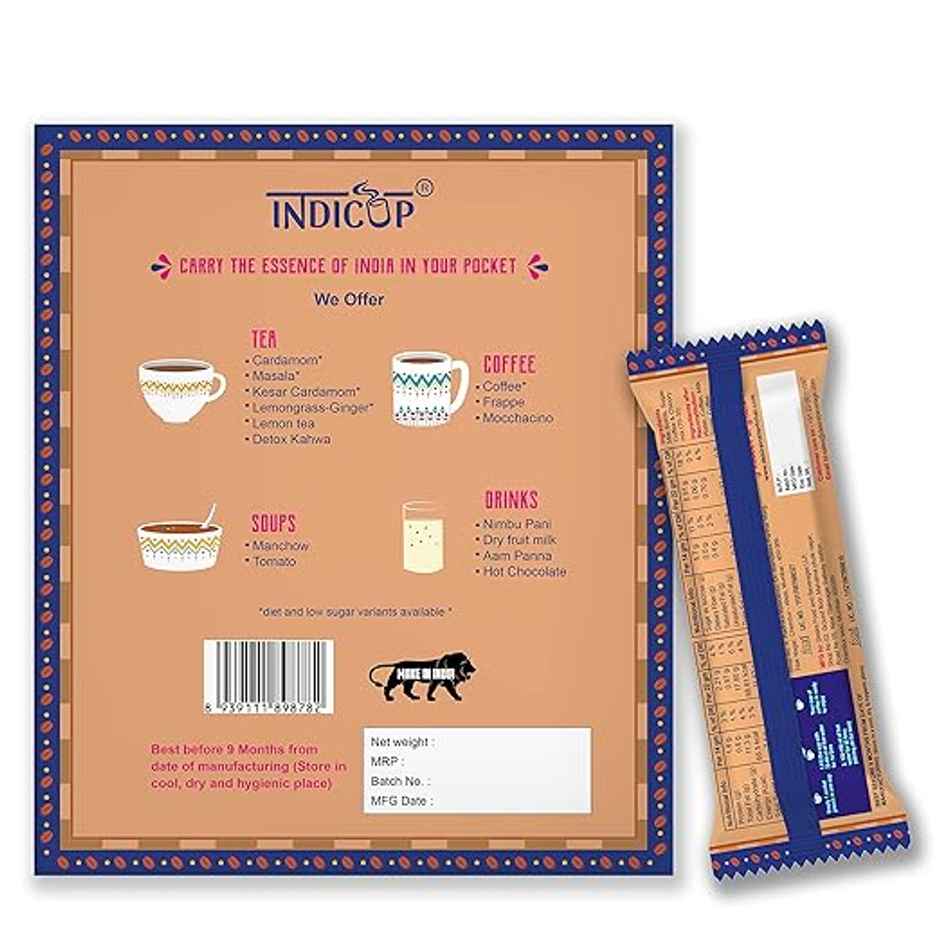 Indicup Coffee Powder 3 In 1 Cappuccino Medium Roast Instant Coffee Premix