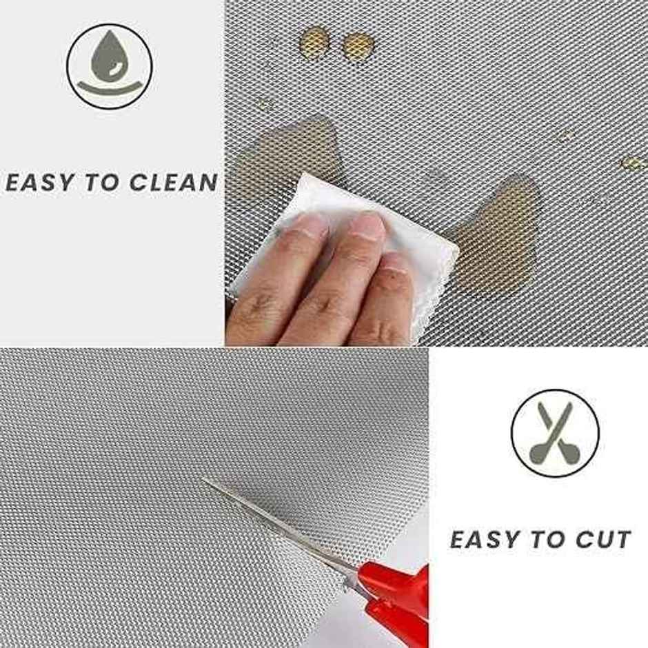 Daluci Multipurpose Eva Anti-Slip BathrooM | Kitchen and Drawer Mat Liner | 45 Cm x 1.5 M | Grey