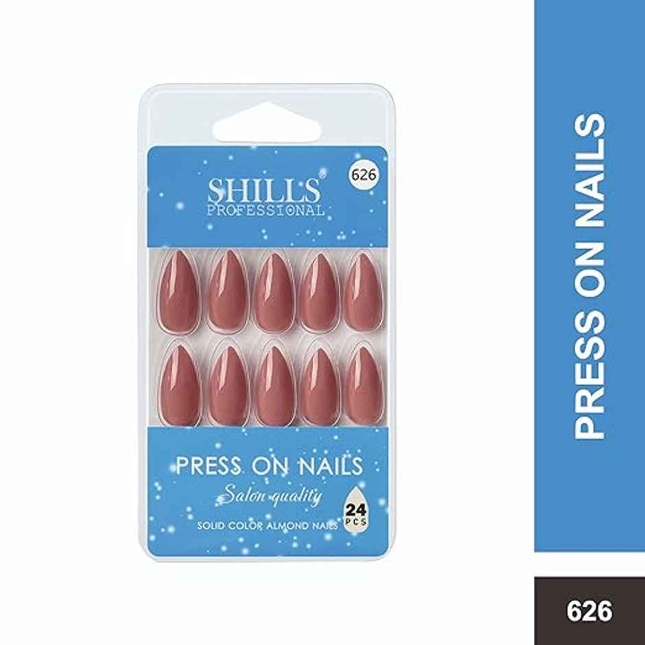 Shills Professional Reusable Almond Press On Nails | Nude | SPN-626