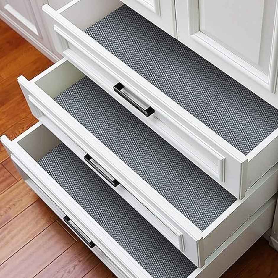 Daluci Multipurpose Eva Anti-Slip BathrooM | Kitchen and Drawer Mat Liner | 45 Cm x 5 M | Grey