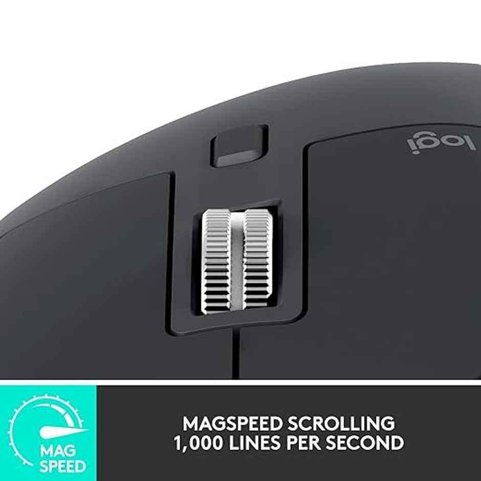 Logitech Mx Master 3S - Wireless Performance Mouse Ergo 8K Dpi Usb-C Graphite