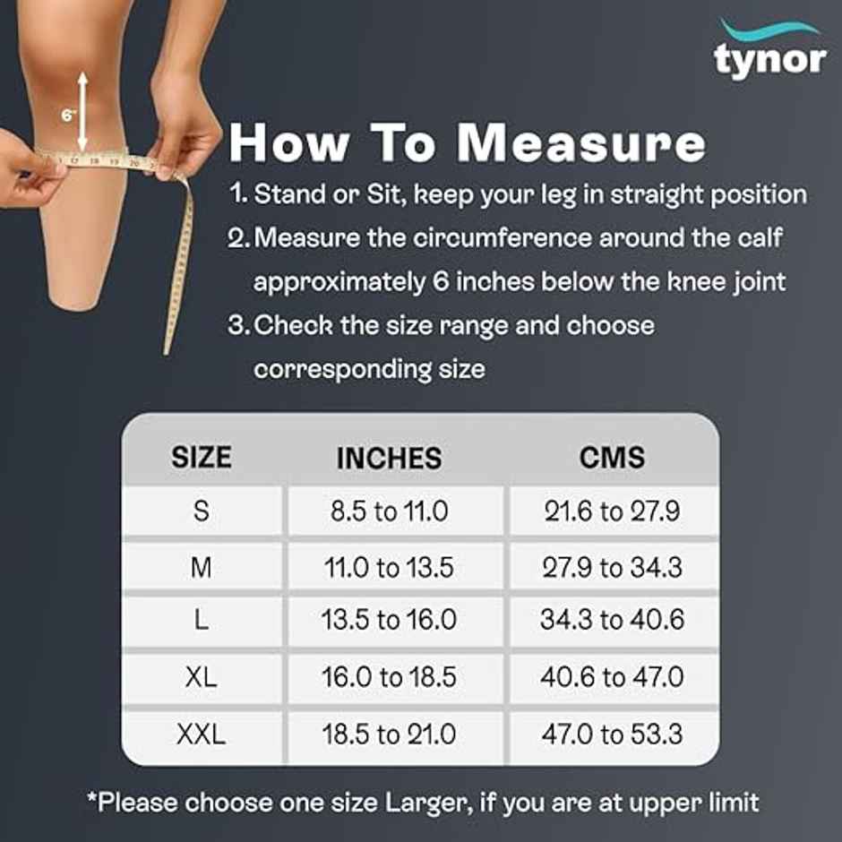 Tynor Compression Stocking Below Knee Classic Beige L