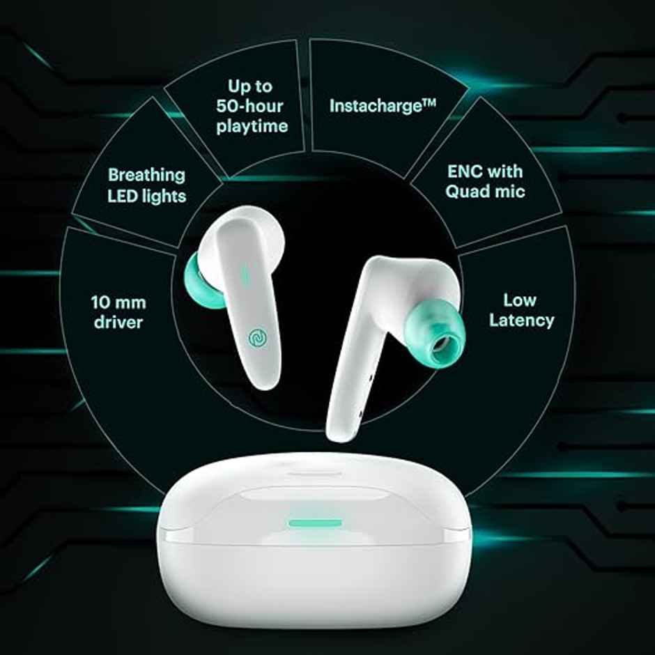 Noise Buds VS402 Bluetooth Headset (Neon White)