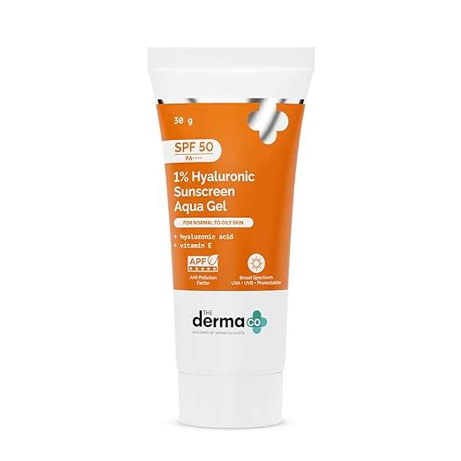 The Derma Co 1% Hyaluronic Sunscreen Spf 50 Pa+++ Aqua Gel For Normal To Oily Skin