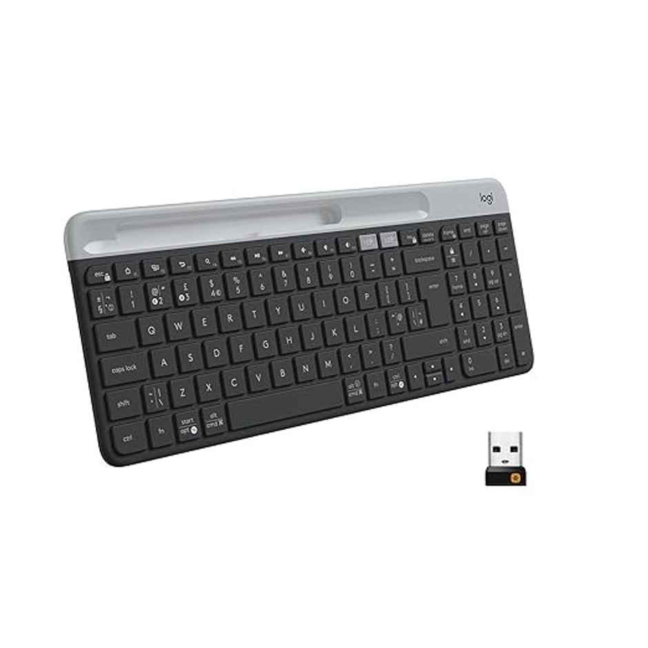 Logitech K580 Slim Multi-Device Wireless Keyboard Bluetooth/Receiver Compact Easy Switch Graphite
