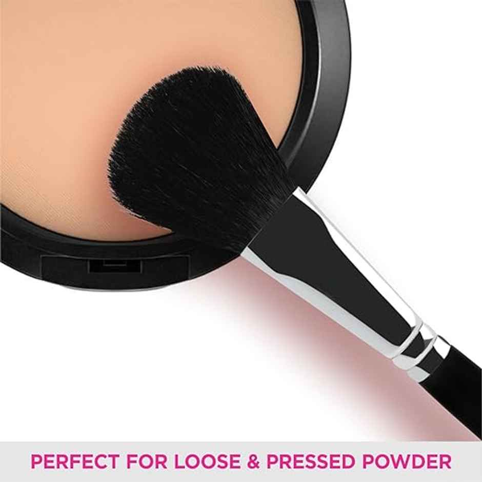 Bronson Professional Blush Brush With Black Handle and Dense Bristles For Makeup Application