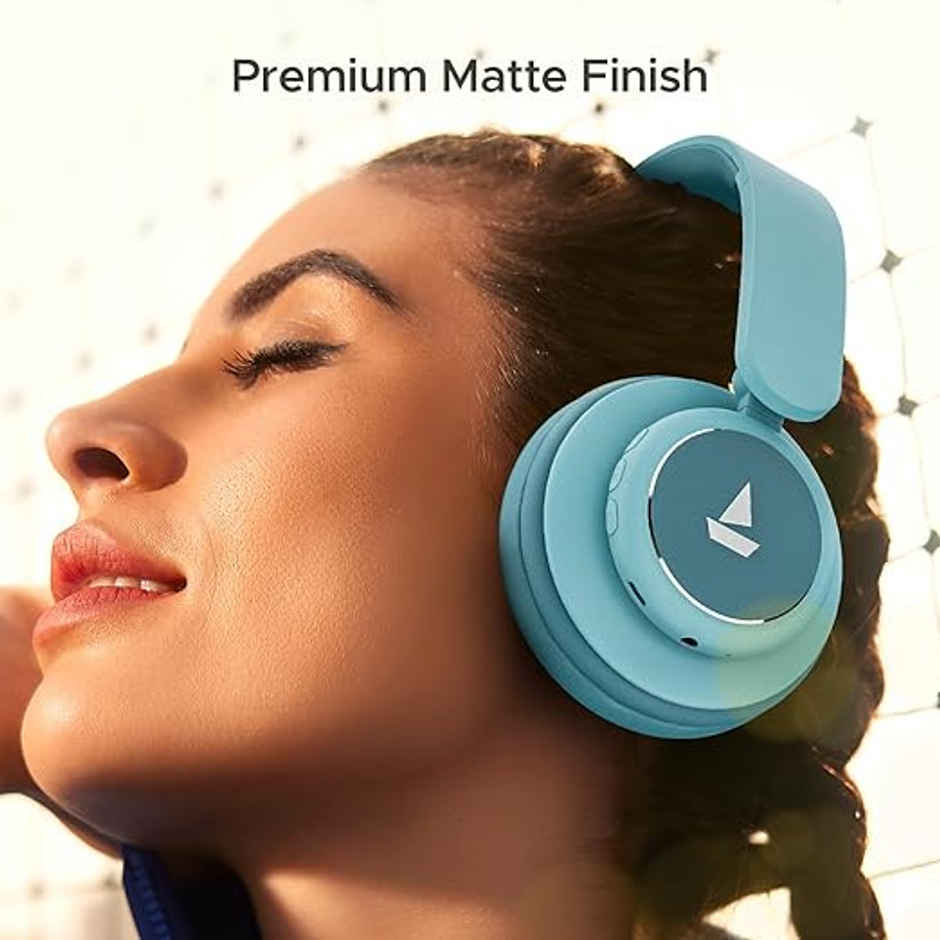 boAt Rockerz 450 Pro Bluetooth Wireless On Ear Headphones with Mic with 70 Hours Battery(Aqua Blue)