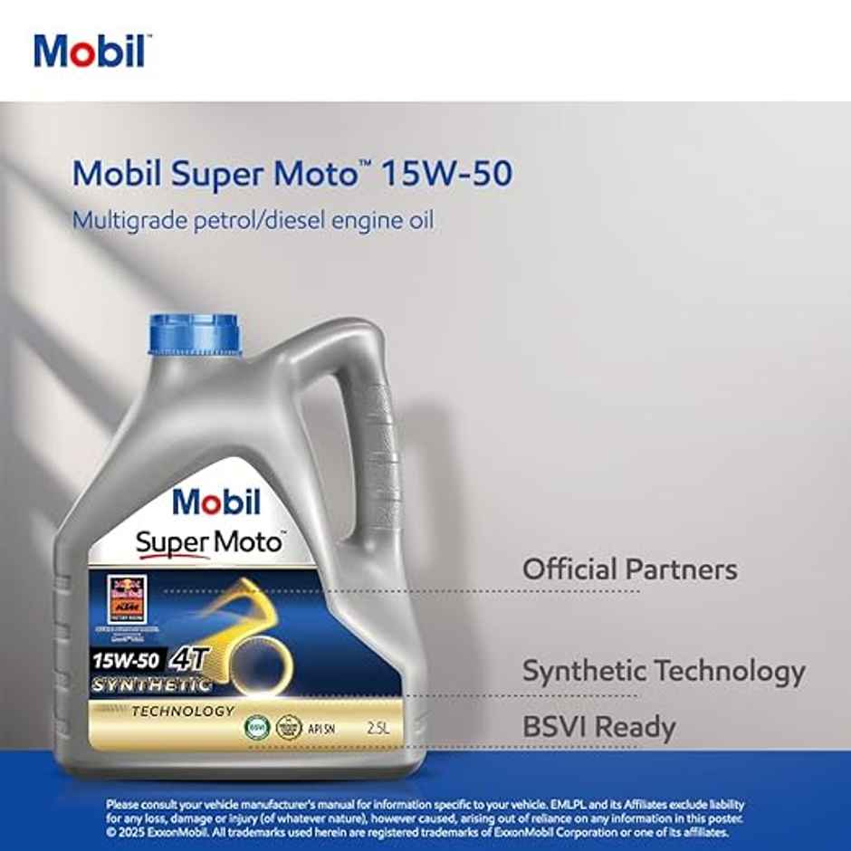 Mobil Super Moto Synthetic Technology 15W-50 | 2.5L