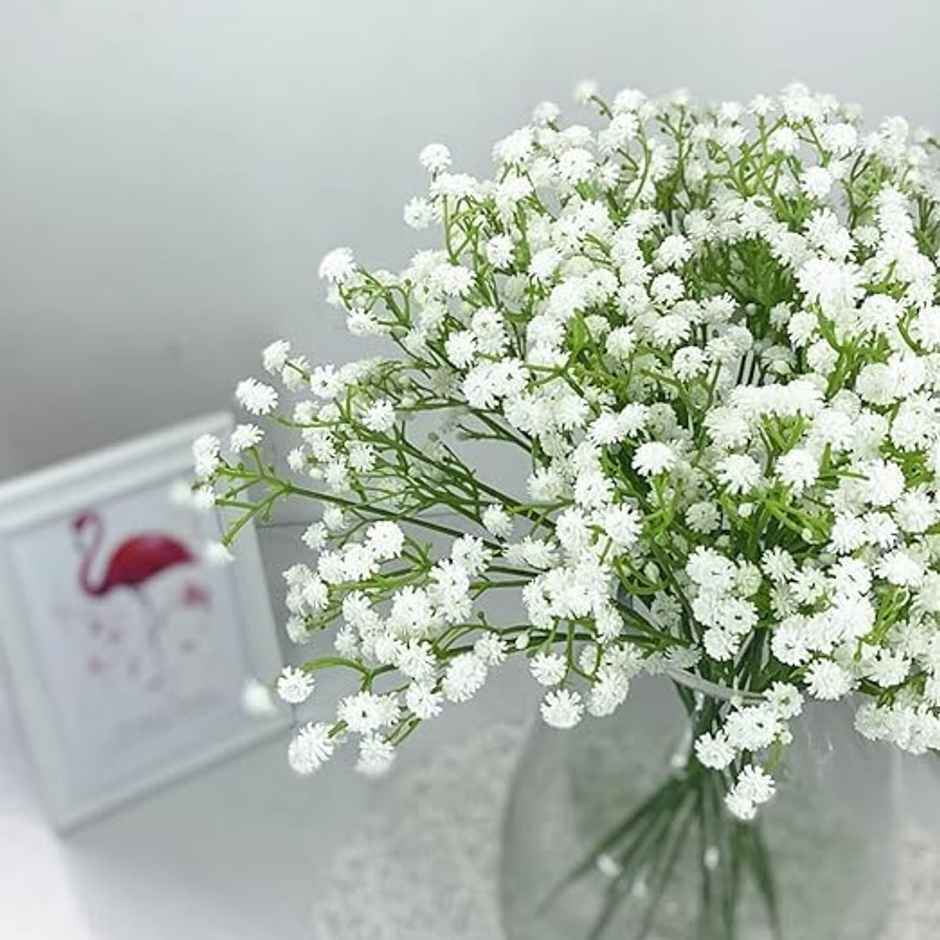 Well Art Gallery Artificial Baby Breath Gypsophila Fake Flowers Sticks 3 Bunch Decoration