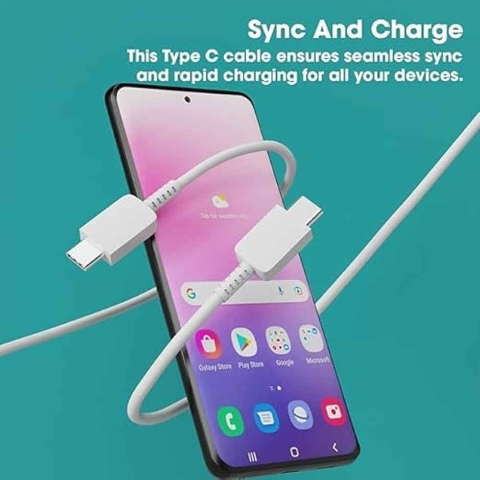 Basics Ind Samsung Type C To Type C Fast Charging Cable Compatible for Superfast Power Cable