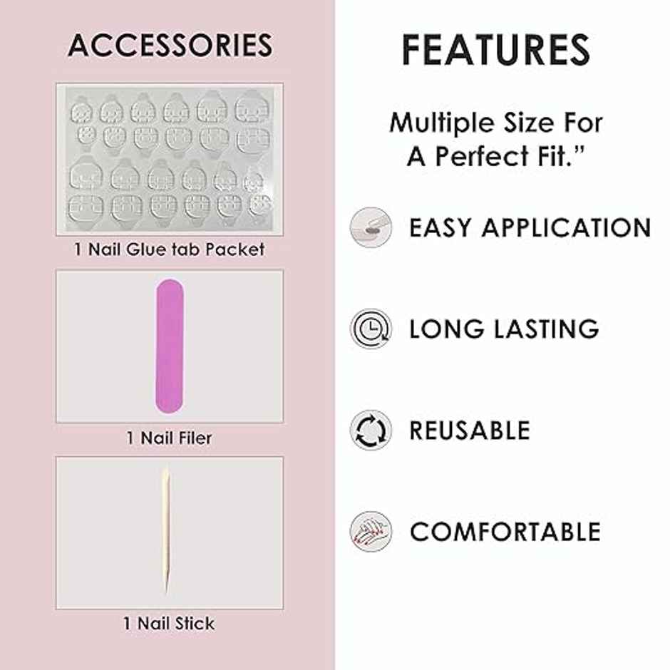 Shills Professional Reusable Oval Press On Nails | Lavender | SPN-536