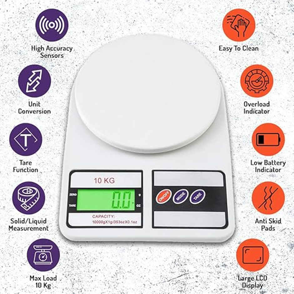 Atom Kitchen Weighing Digital Scale with LCD Display