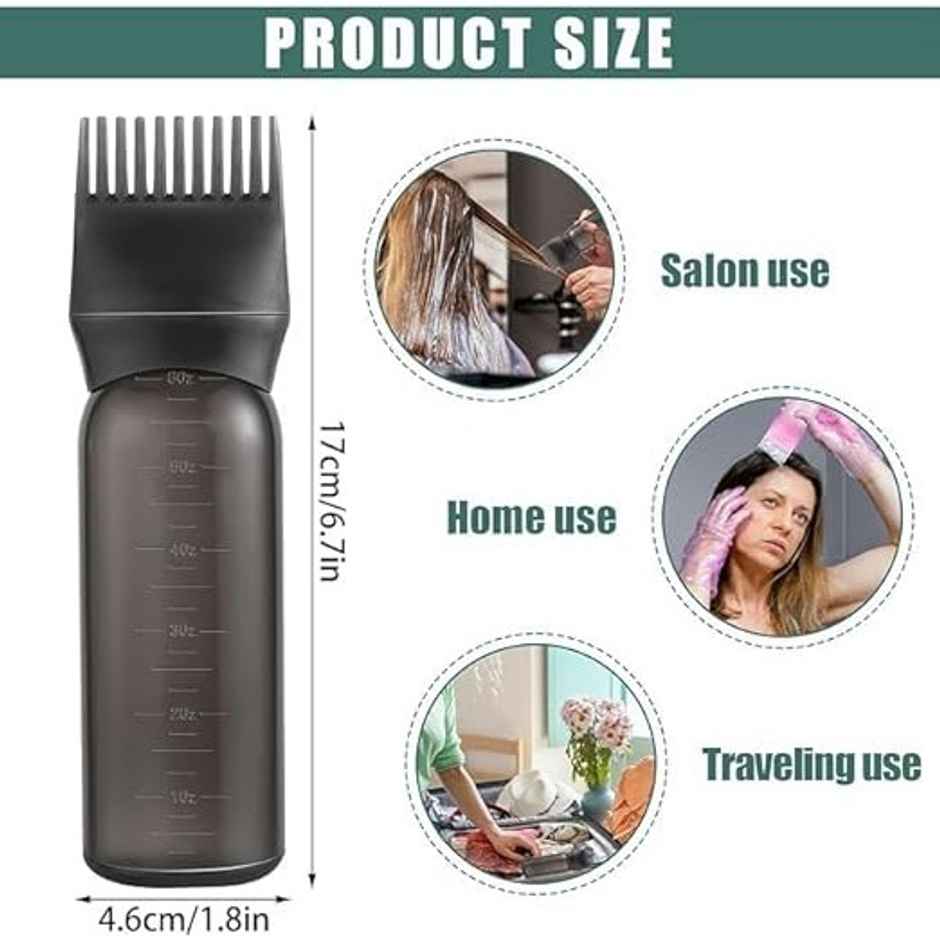 Bronson Professional Hair Oil Applicator Bottle For Scalp For Hair Oiling & Hair Dye Application