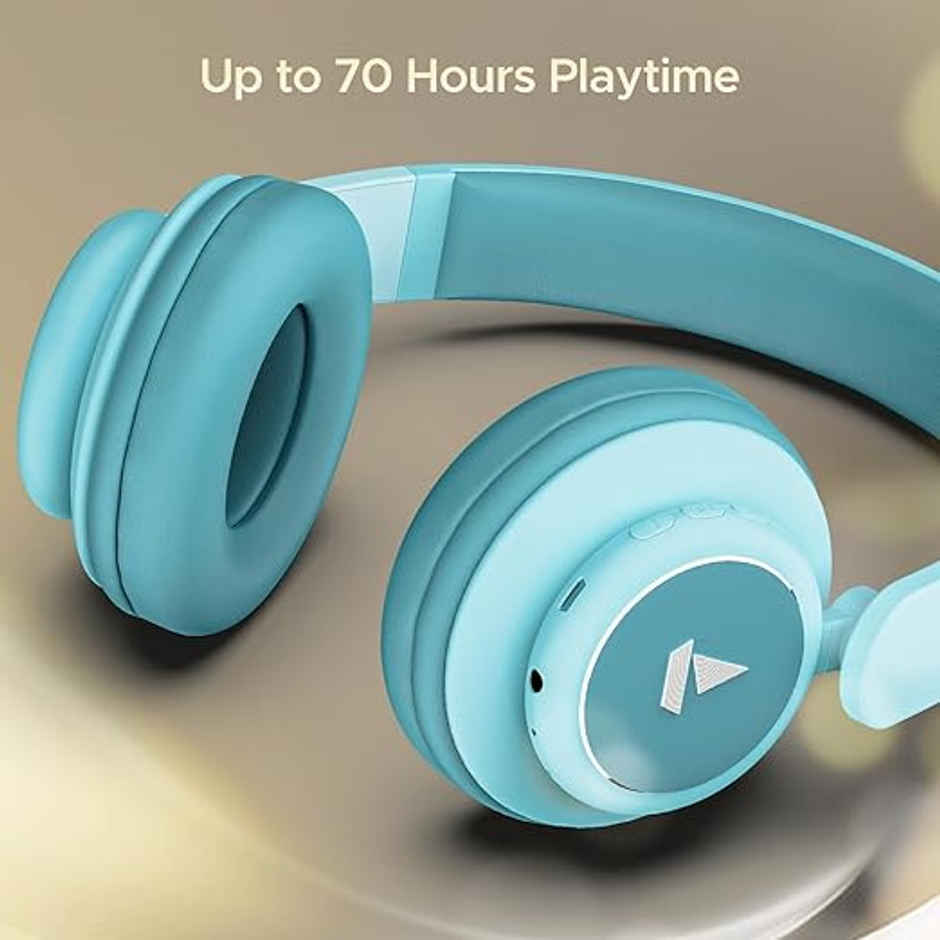 boAt Rockerz 450 Pro Bluetooth Wireless On Ear Headphones with Mic with 70 Hours Battery(Aqua Blue)
