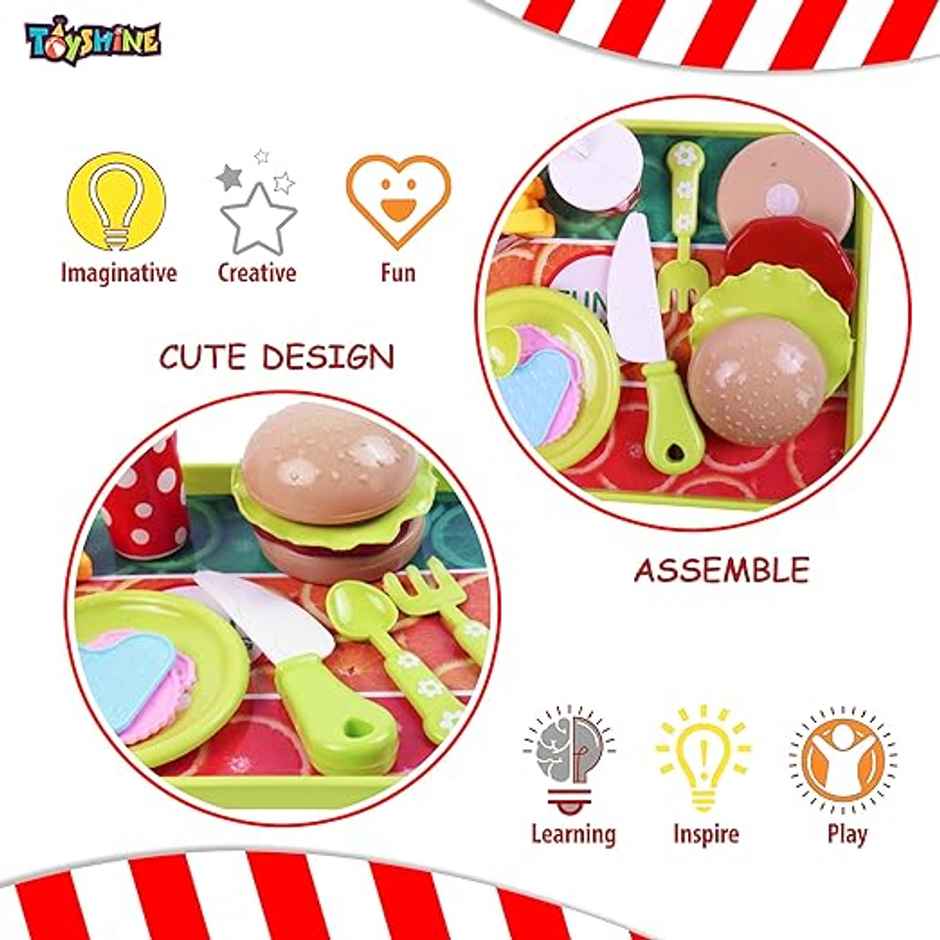 Toyshine Pretend Fast Food Play Set for Kids, Model B - Assorted