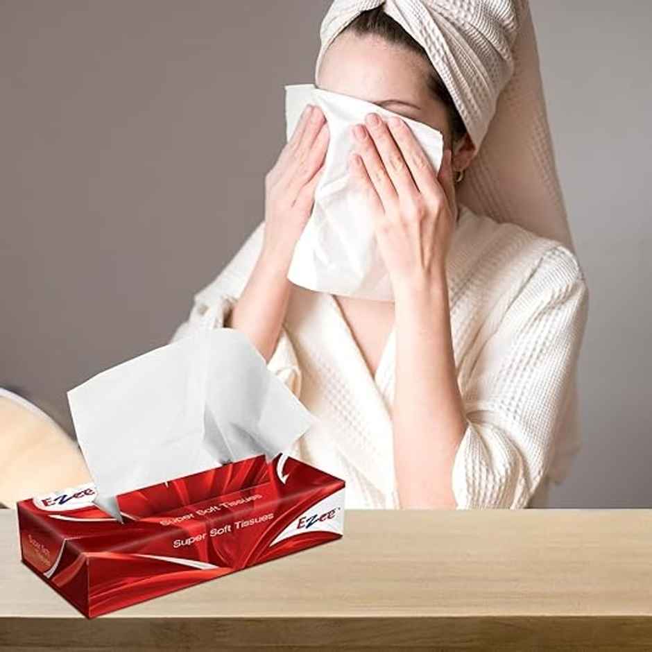 Ezee Facial Tissue Paper - 300 Pulls - Carbox - 2ply