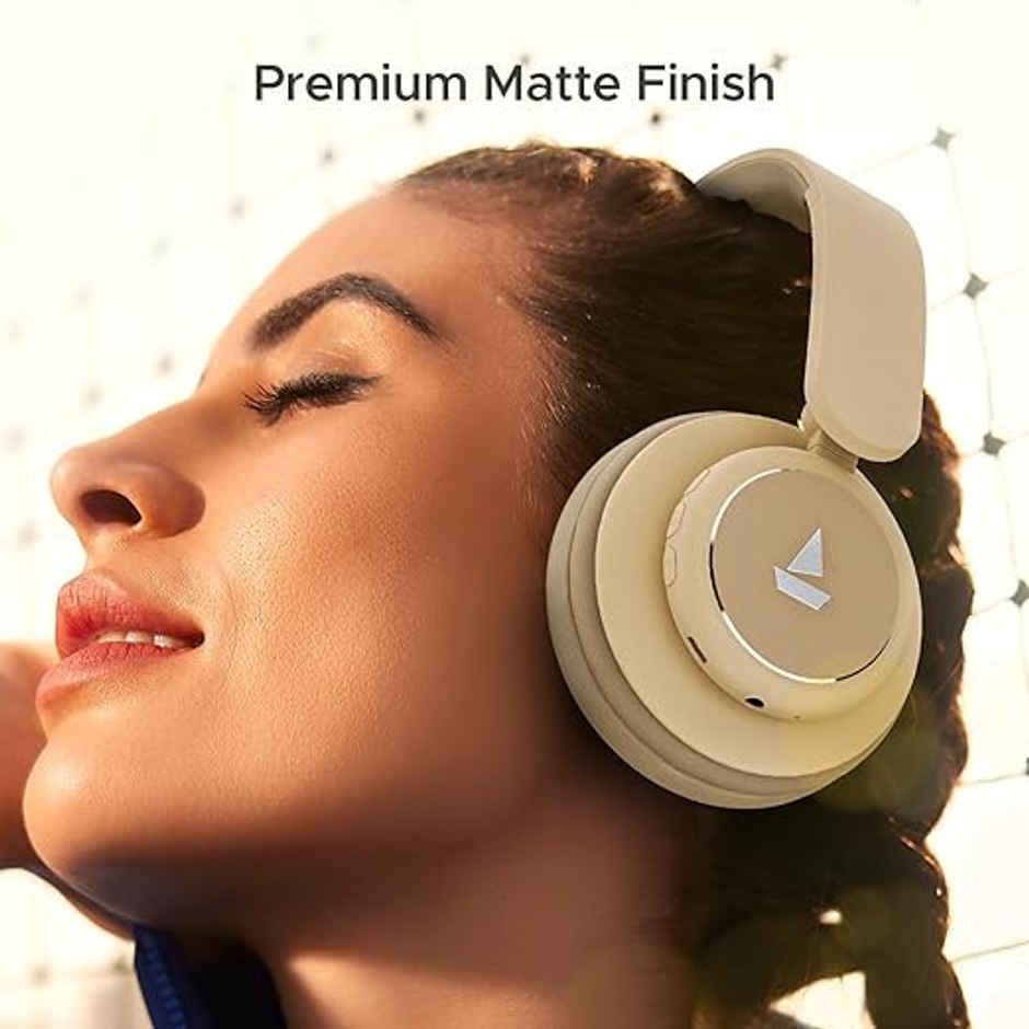 boAt Rockerz 450 Pro Bluetooth Wireless On Ear Headphones Mic with 70 Hours Battery Hazel Beige