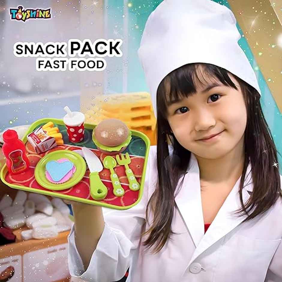 Toyshine Pretend Fast Food Play Set for Kids, Model B - Assorted
