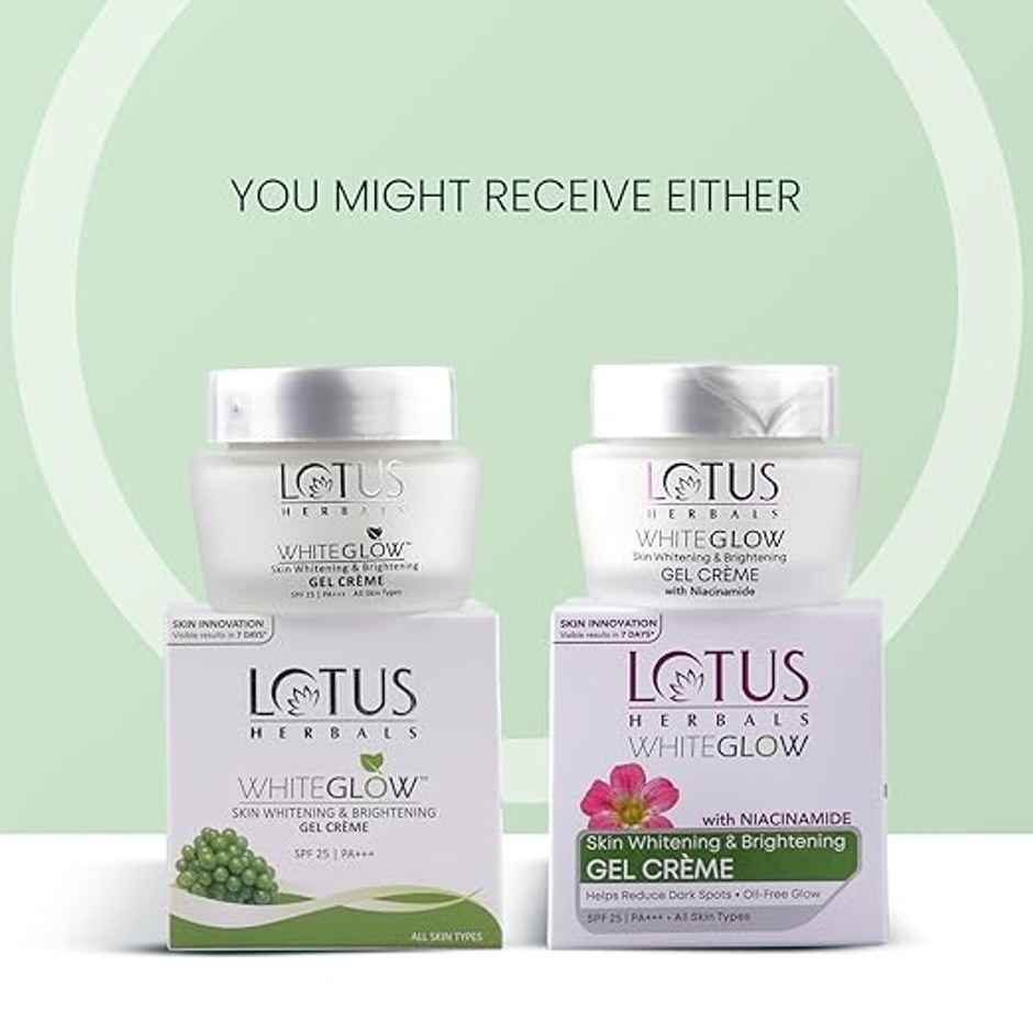 Lotus Herbals Whiteglow Skin Whitening & Brightening Gel Cream SPF 25 Pa +++
