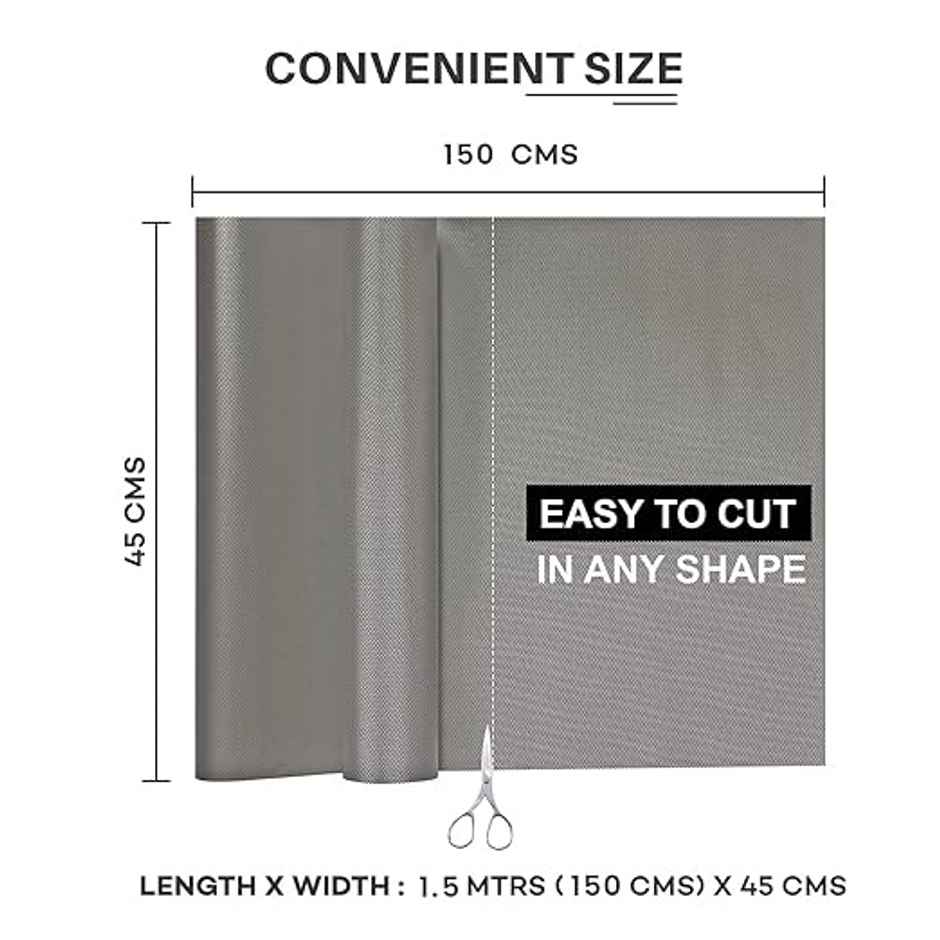 Daluci Multipurpose Eva Anti-Slip BathrooM | Kitchen and Drawer Mat Liner | 45 Cm x 1.5 M | Grey